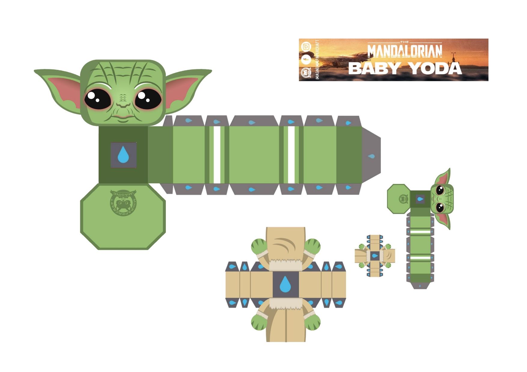 Miniatura Kawaii: A Arte do Quilling no Seu Grogu - inspiração 3