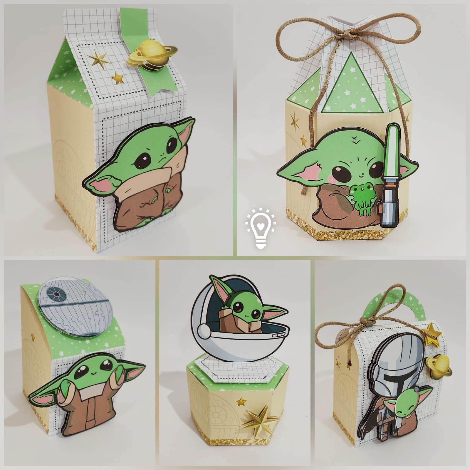 Grogu Luminoso: Crie um Abajur de Papel - inspiração 2