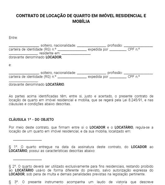 O Que é Essencial em um Contrato de Quarto? - inspiração 2