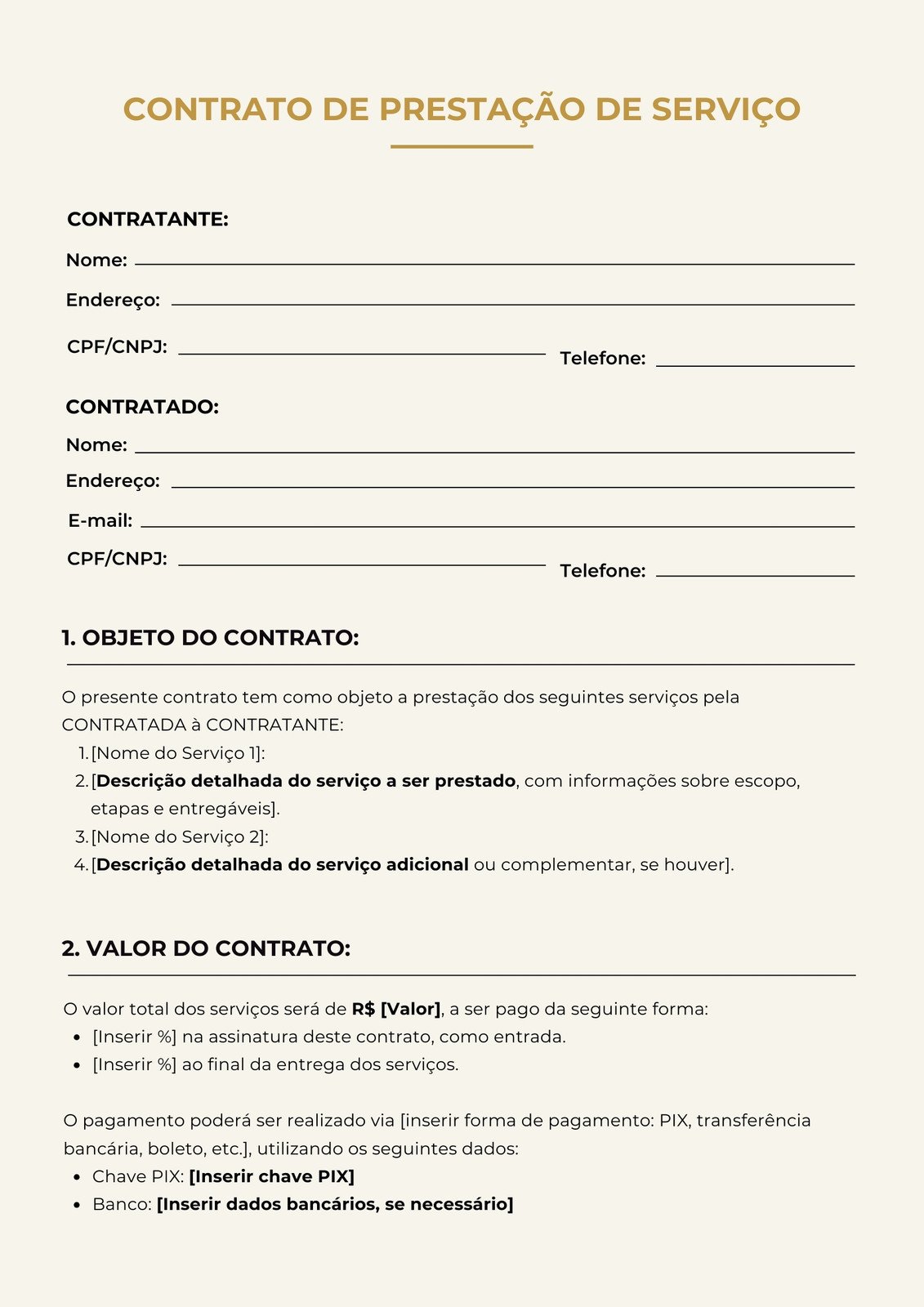 Objeto do Contrato: Detalhe Cada Etapa do Serviço - inspiração 3