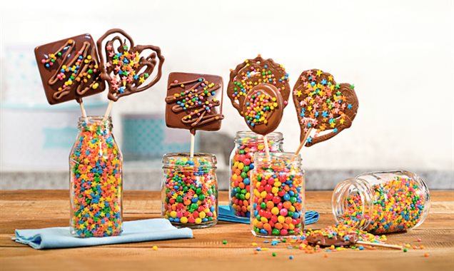 Efeito Marmorizado com Duas Cores de Chocolate - inspiração 1