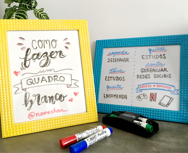 Quadro Branco Express: Papelão e Contact - inspiração 2