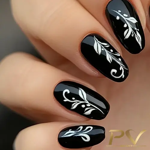 Contrastes Vibrantes: O Poder do Yin Yang nas Unhas - inspiração 2