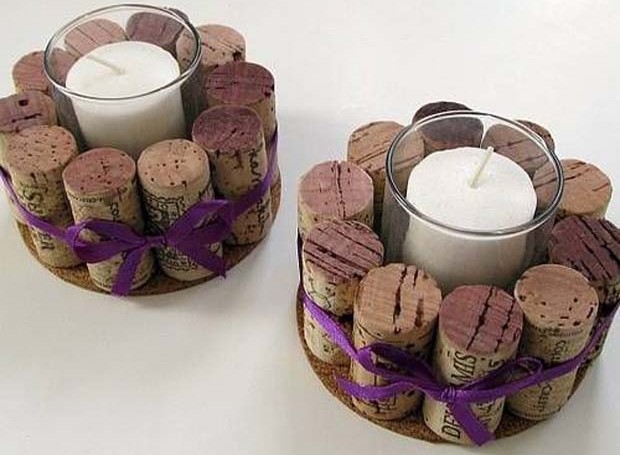 Potes de Vidro Repaginados: Rolhas e Velas em Harmonia - inspiração 2