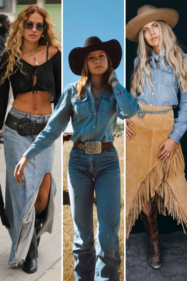 Cowgirl Chic: Jeans Flare e Bordados Delicados - inspiração 2