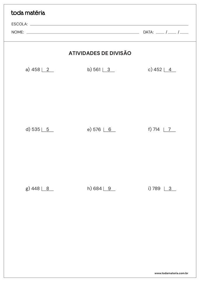 Primeiro Passo: Analisando o Dividendo e o Divisor - inspiração 2