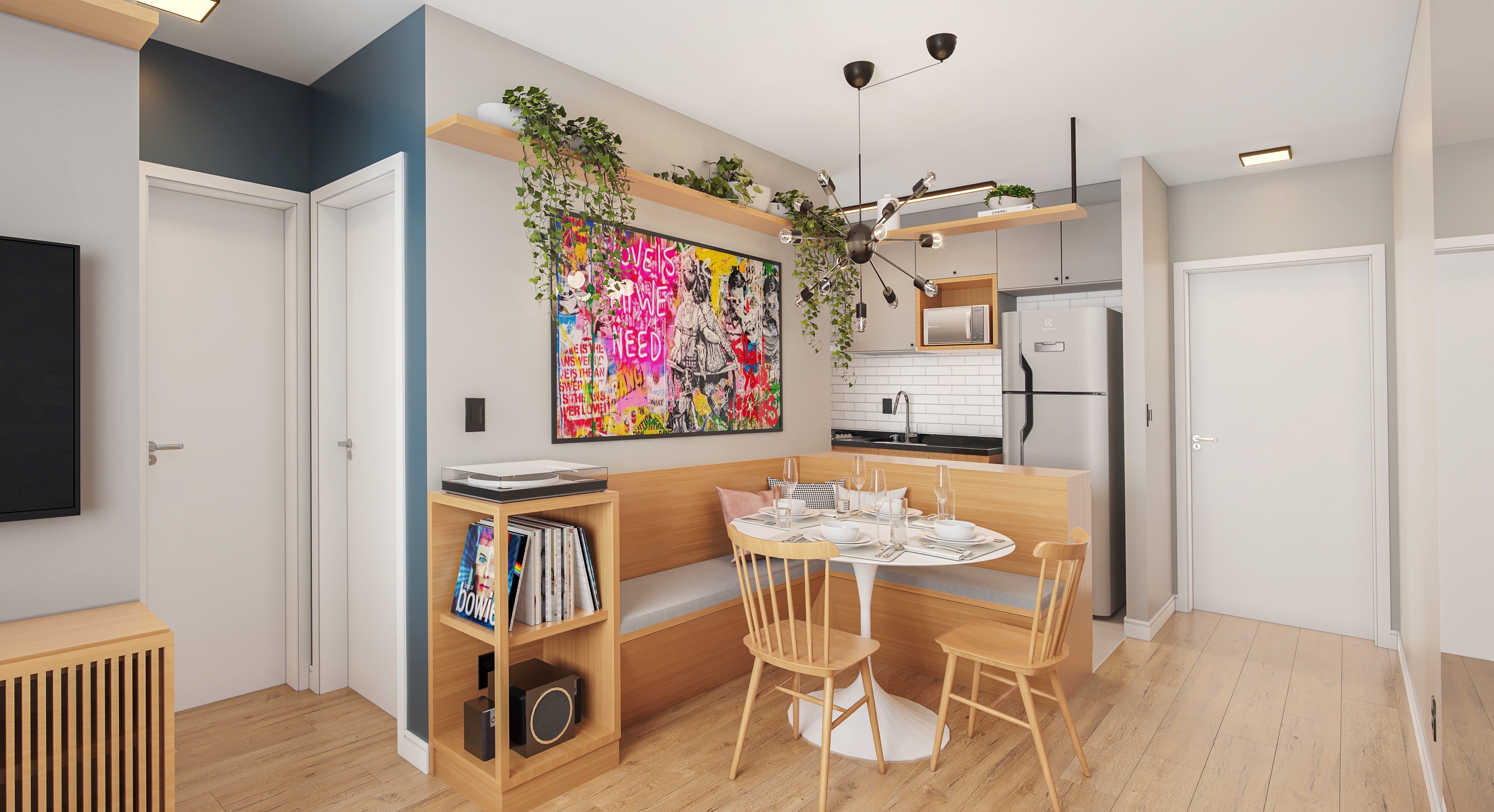 Moderno Mid-Century: Linhas Retas e Psicodelia - inspiração 2