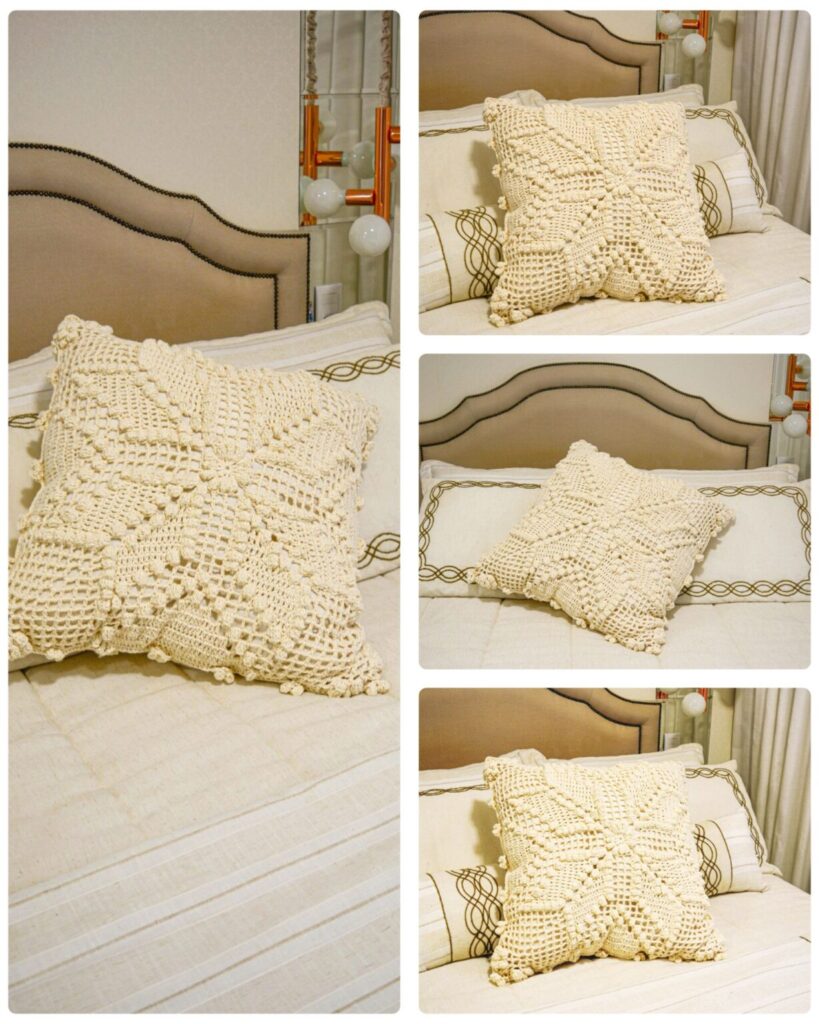 ideias de almofadas de crochê para decorar sala