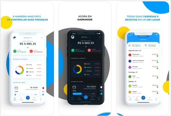 aplicativos de controle financeiro