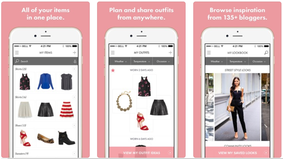 melhores aplicativos para organizar guarda roupa virtual