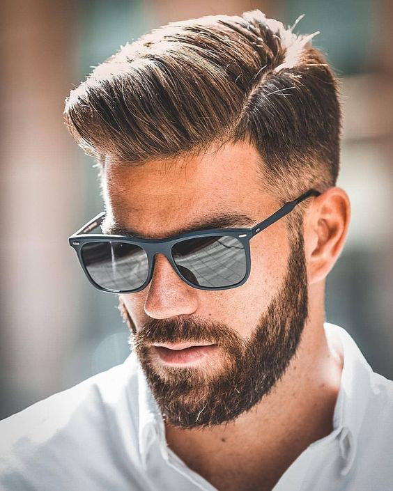 melhores cortes de cabelo e barba para rosto oval
