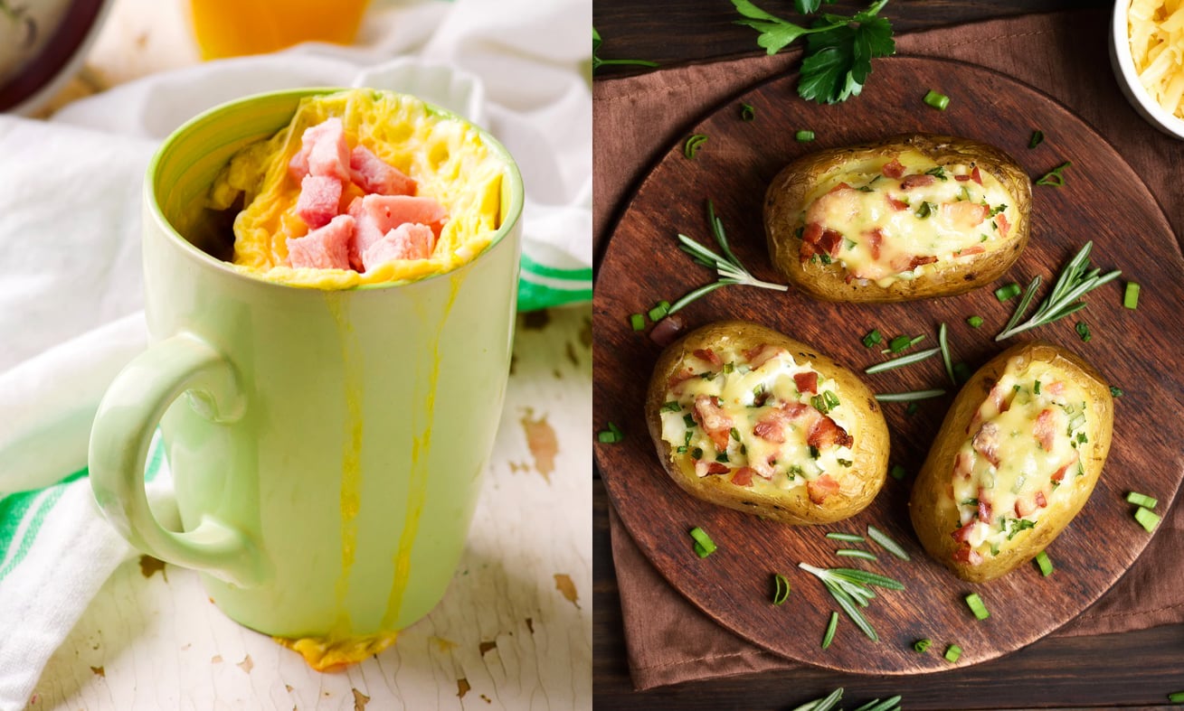 comida no microondas como fazer