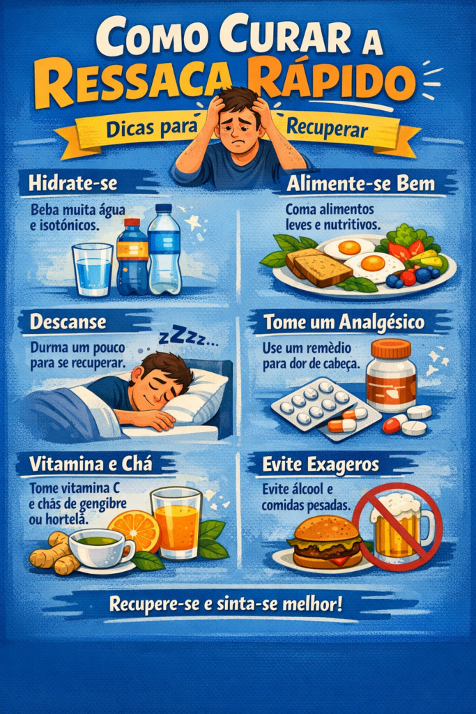 melhores sucos para curar ressaca rápido