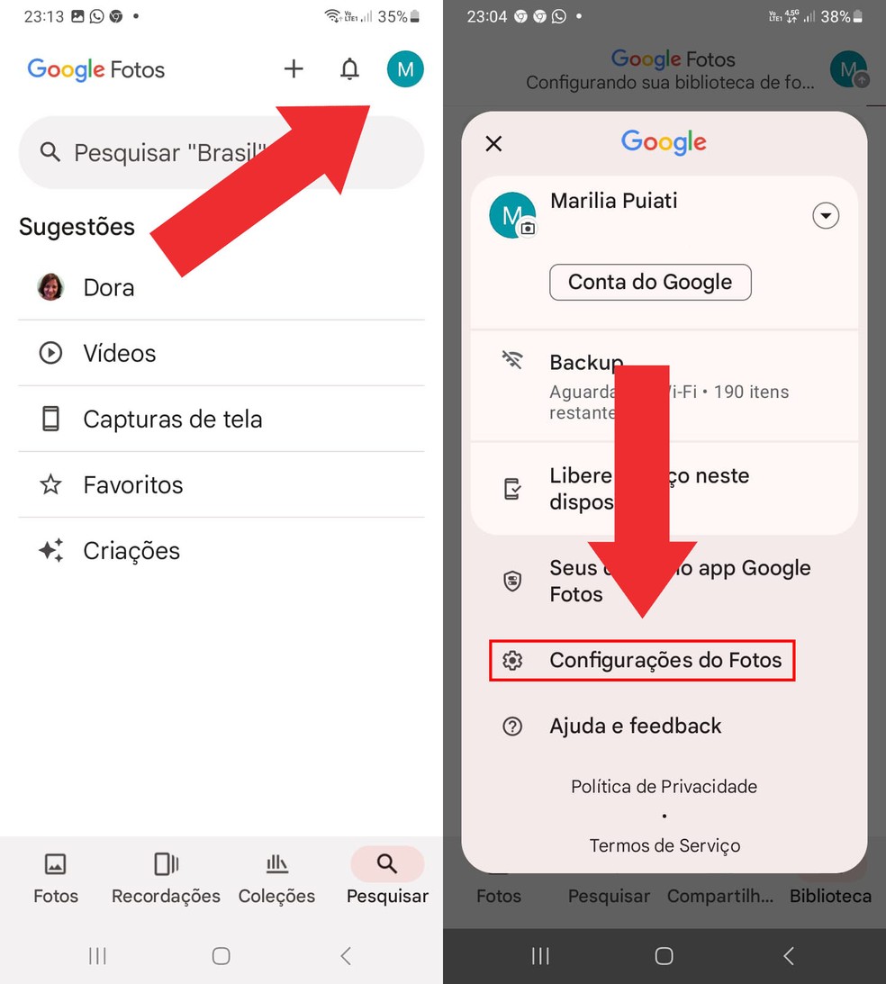 como fazer backup do google fotos