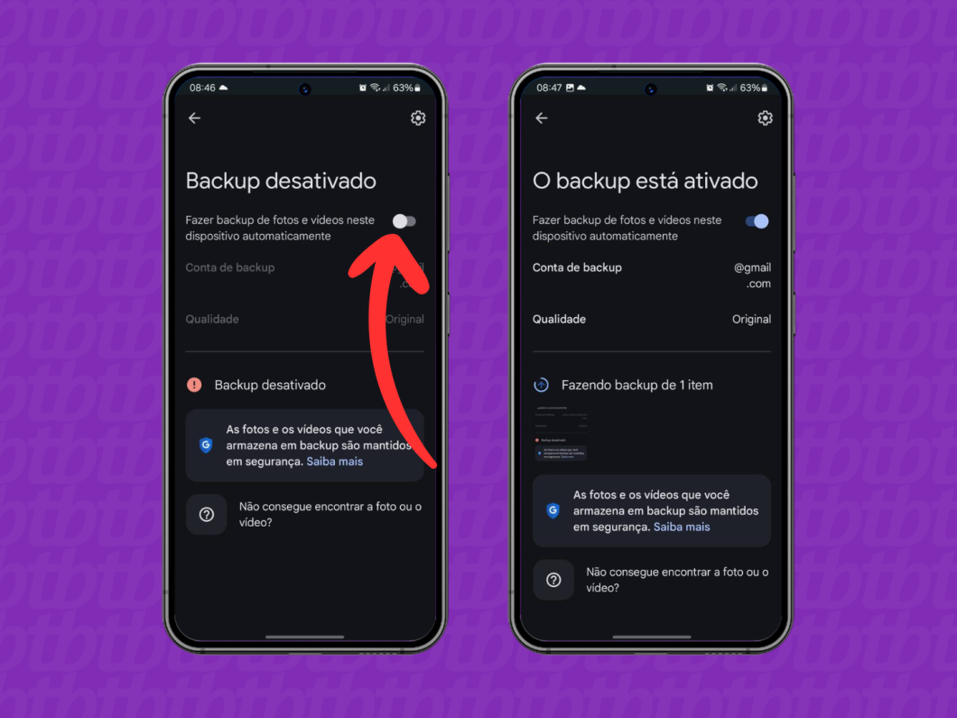 erros comuns ao fazer backup google fotos