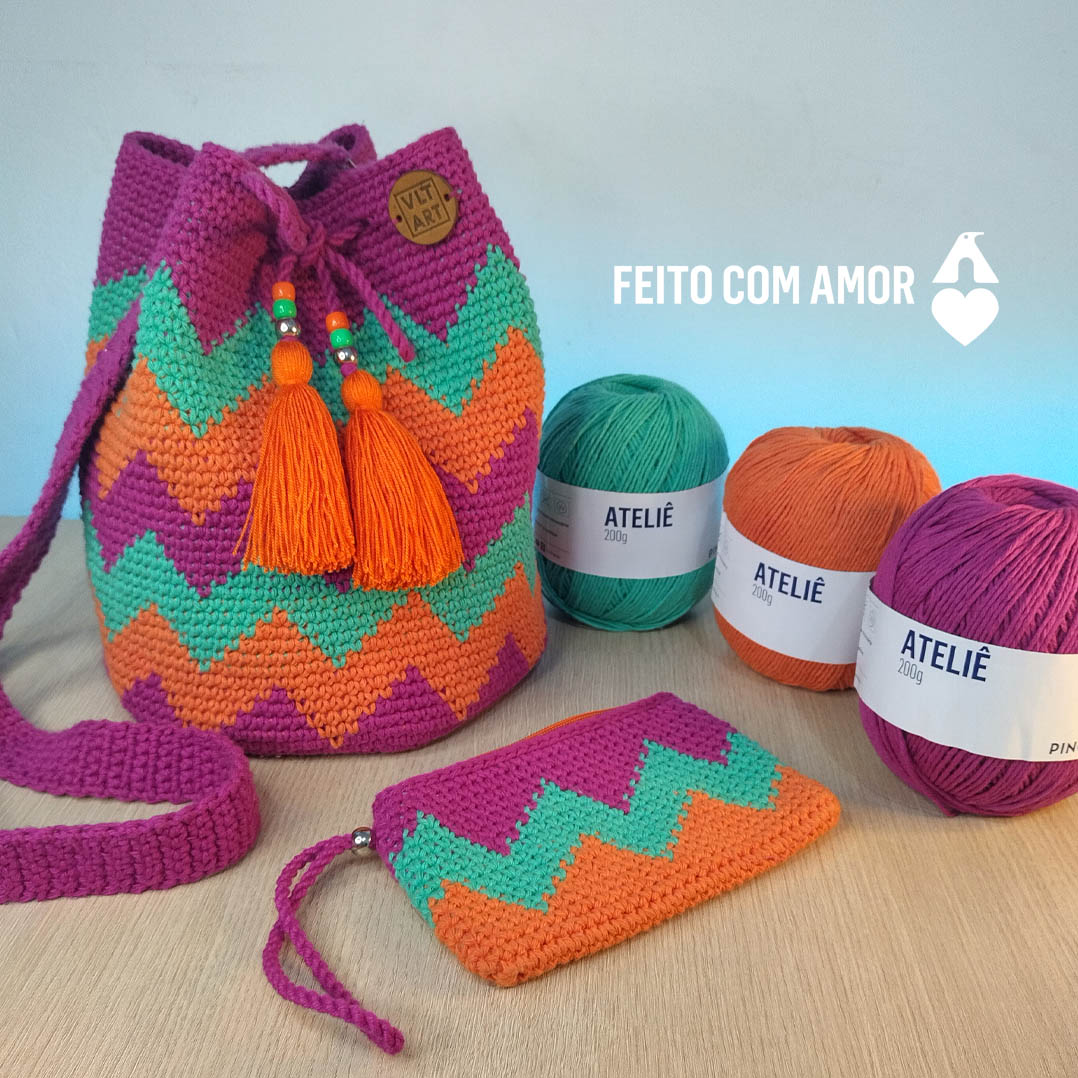 como fazer bolsa croche