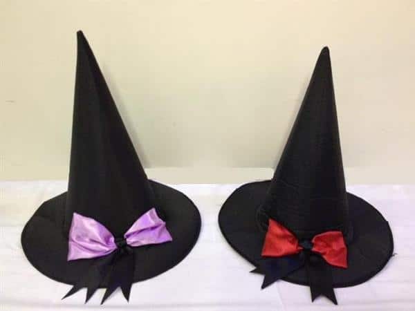 chapéu de bruxa de feltro para Halloween