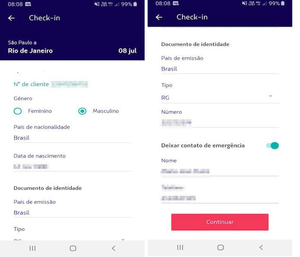 como fazer check in latam pelo celular