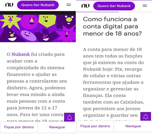 como fazer conta para menor no nubank