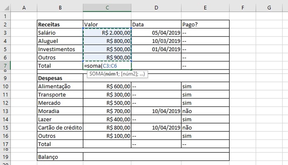 Automatizando seu controle de despesas com o Excel