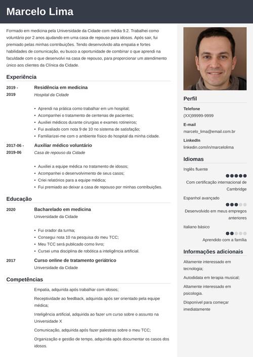 como fazer curriculum vitae para residencia medica