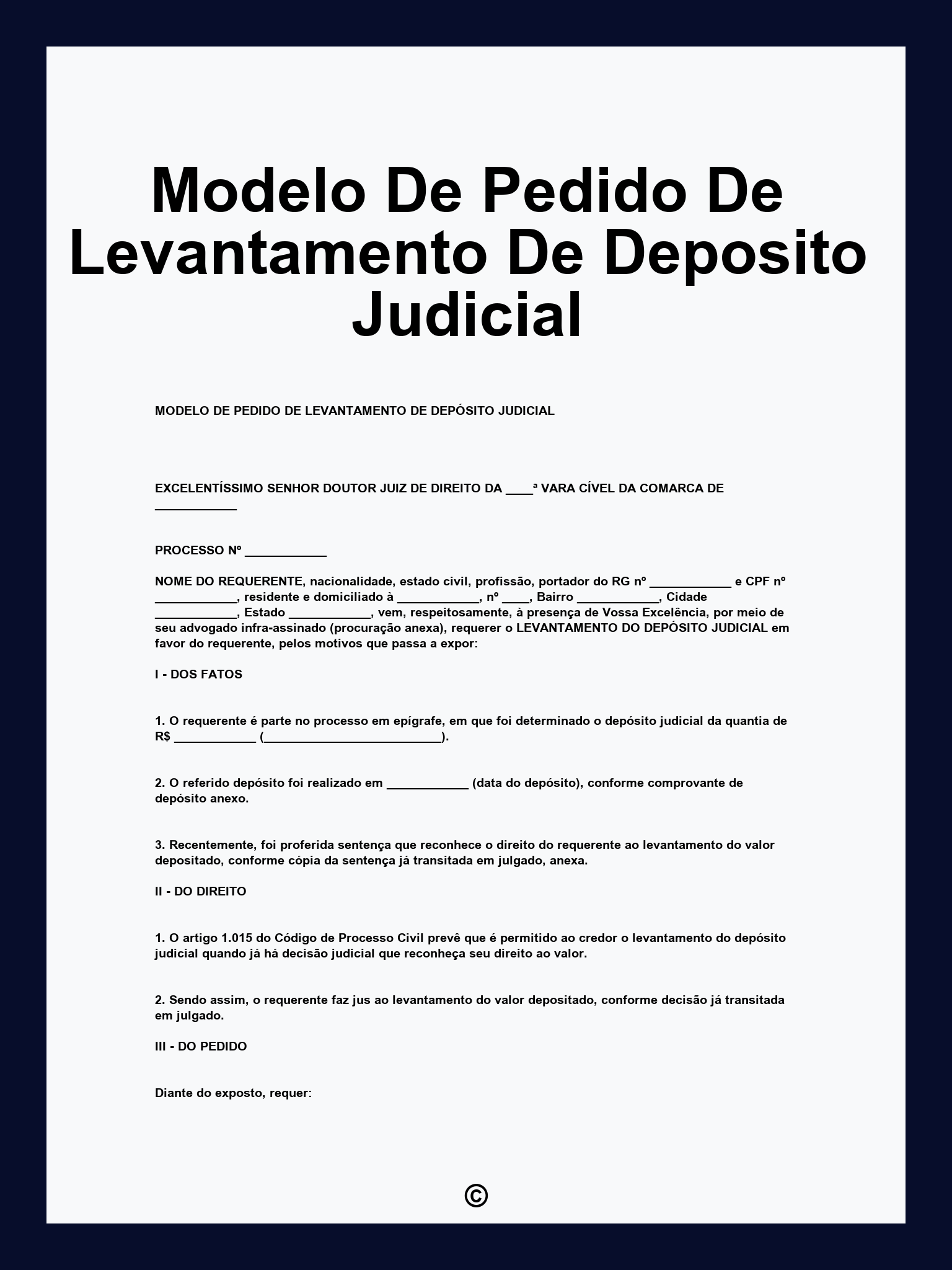 como fazer depósito judicial