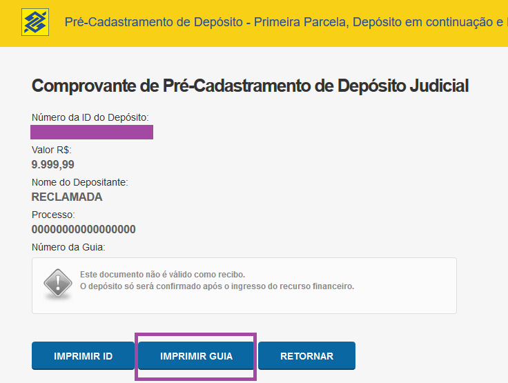 erros comuns ao fazer depósito judicial