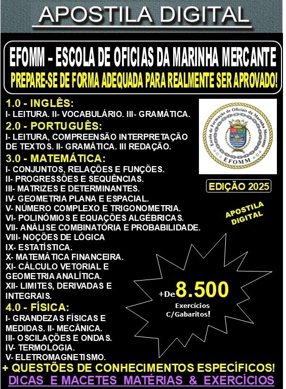 erros comuns na inscrição efomm evitar