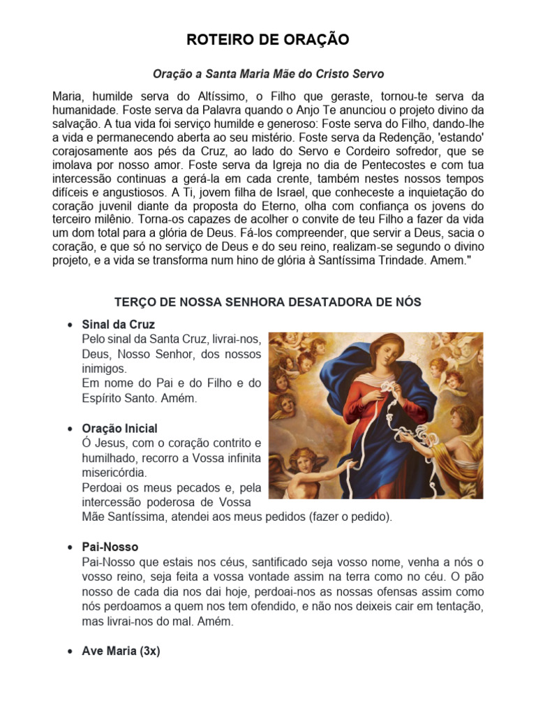 como fazer oração para nossa senhora do desterro