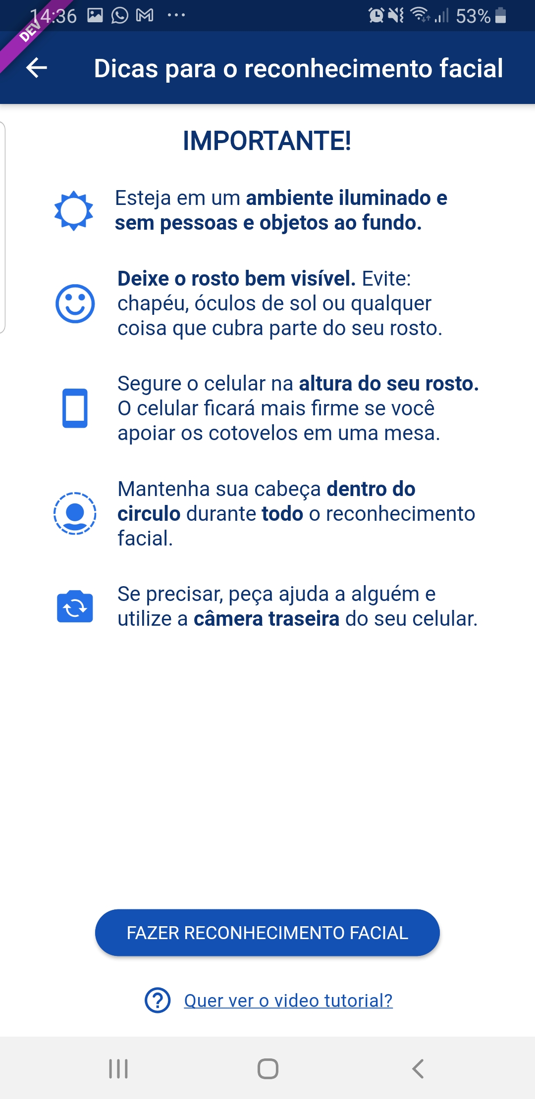 como fazer reconhecimento facial no gov