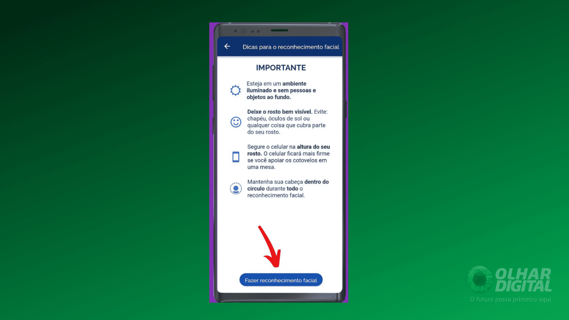 como fazer reconhecimento facial no gov