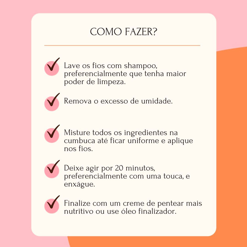 como fazer reconstrução capilar caseira