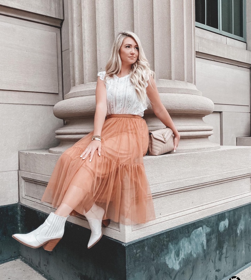 como fazer saia de tule longa