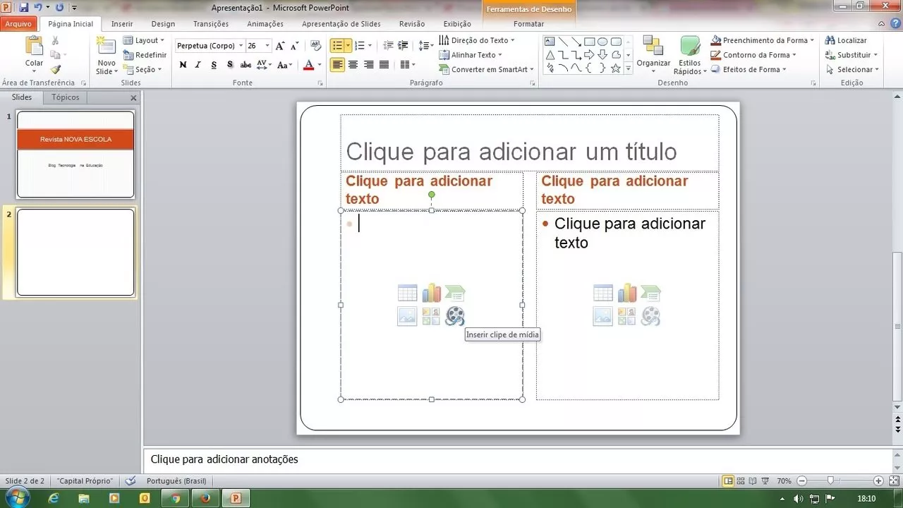 como fazer trabalho no power point