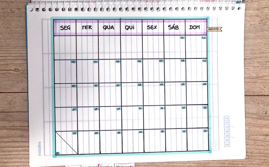 como fazer uma agenda em casa