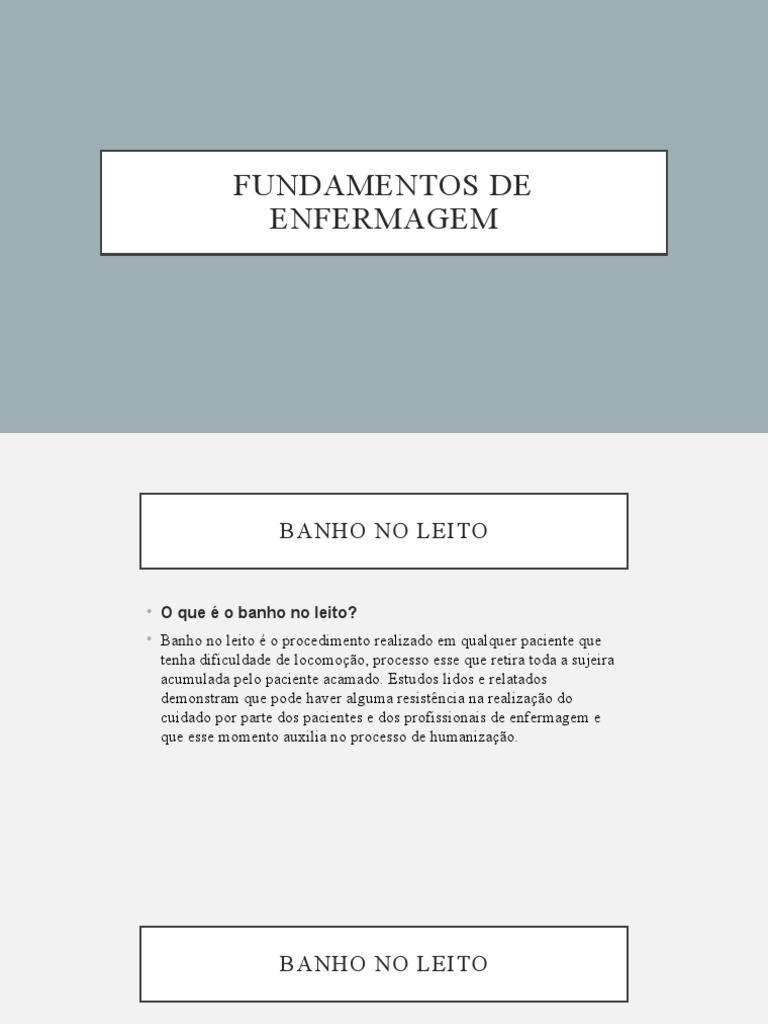 como fazer uma anotação de enfermagem banho no leito