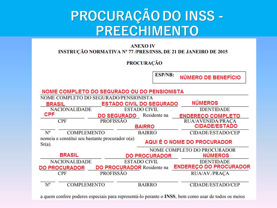 procuração particular pública INSS diferenças
