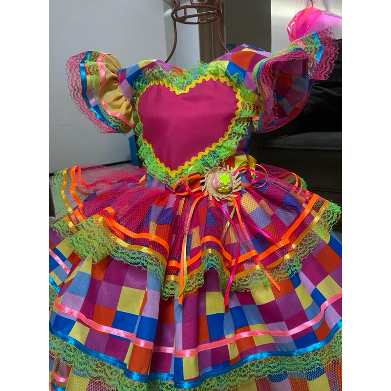 Como fazer vestido de festa junina infantil passo a passo