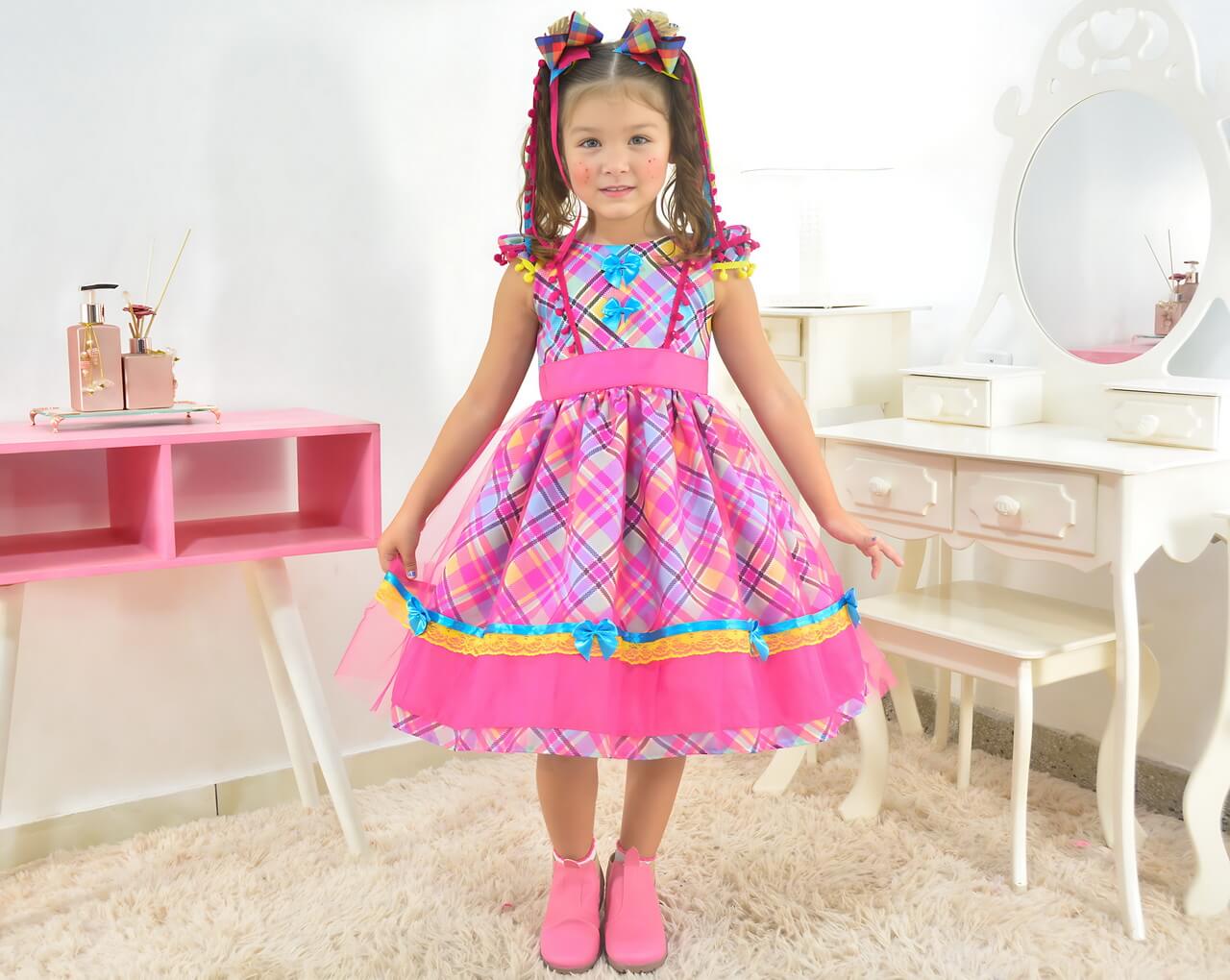 Tecidos ideais para vestido de festa junina infantil
