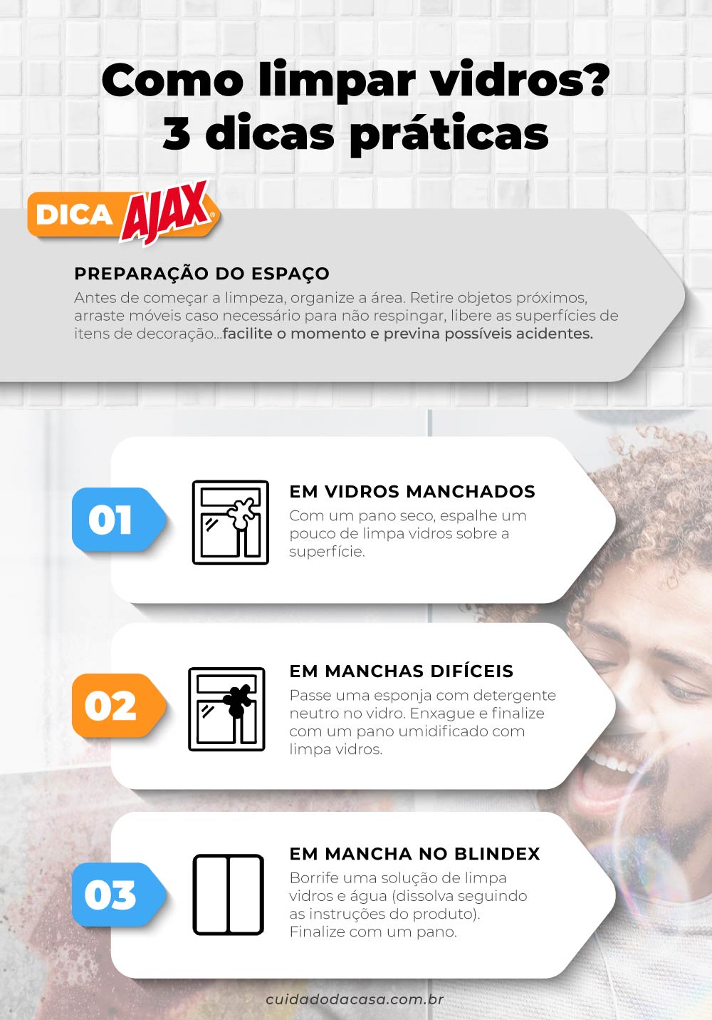 erros comuns ao limpar box de vidro do banheiro