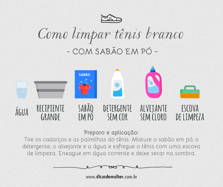 como limpar tênis branco