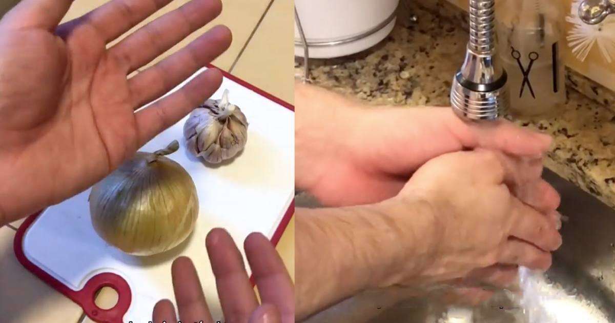 como tirar cheiro alho cebola mãos