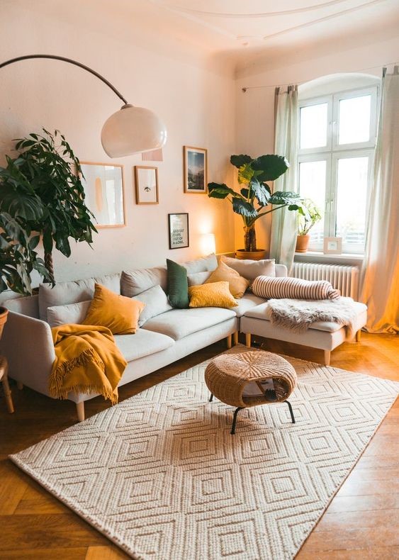 como usar tapetes na decoração boho chic