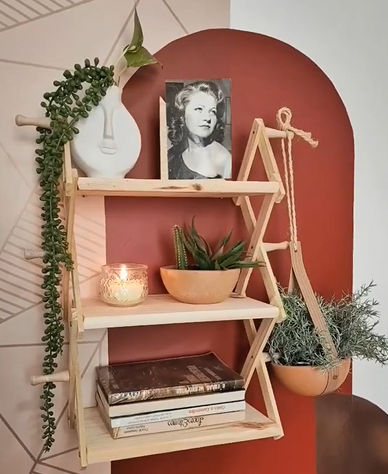 arte de parede com cabides
