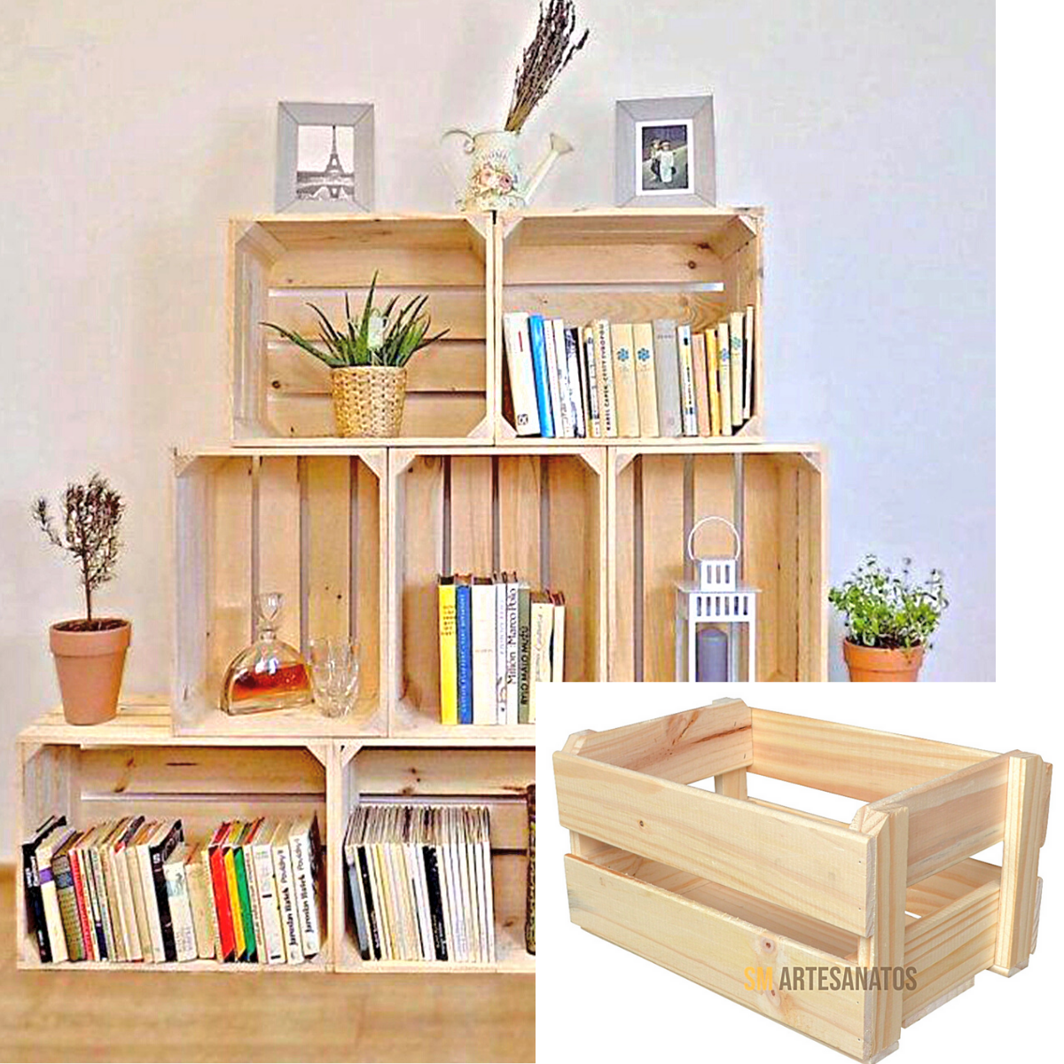 Organização inteligente: Soluções com caixas de madeira para todos os cômodos