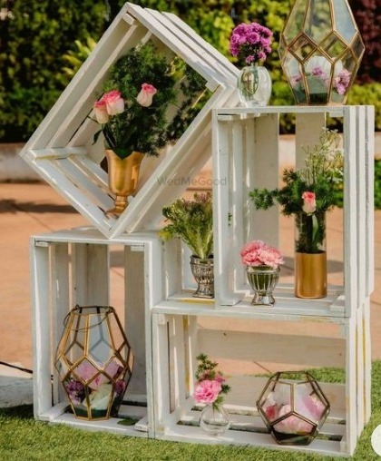 decoração com caixas de madeira