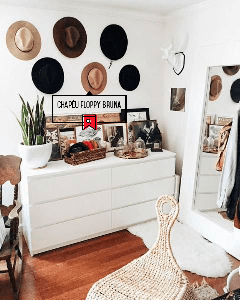 decoração com chapéus