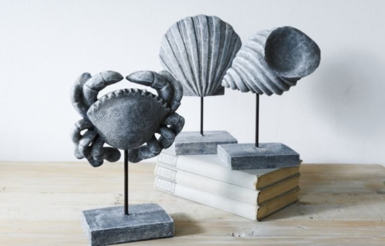 ideias criativas decoração com conchas para sala