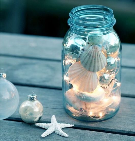 ideias criativas decoração com conchas para sala