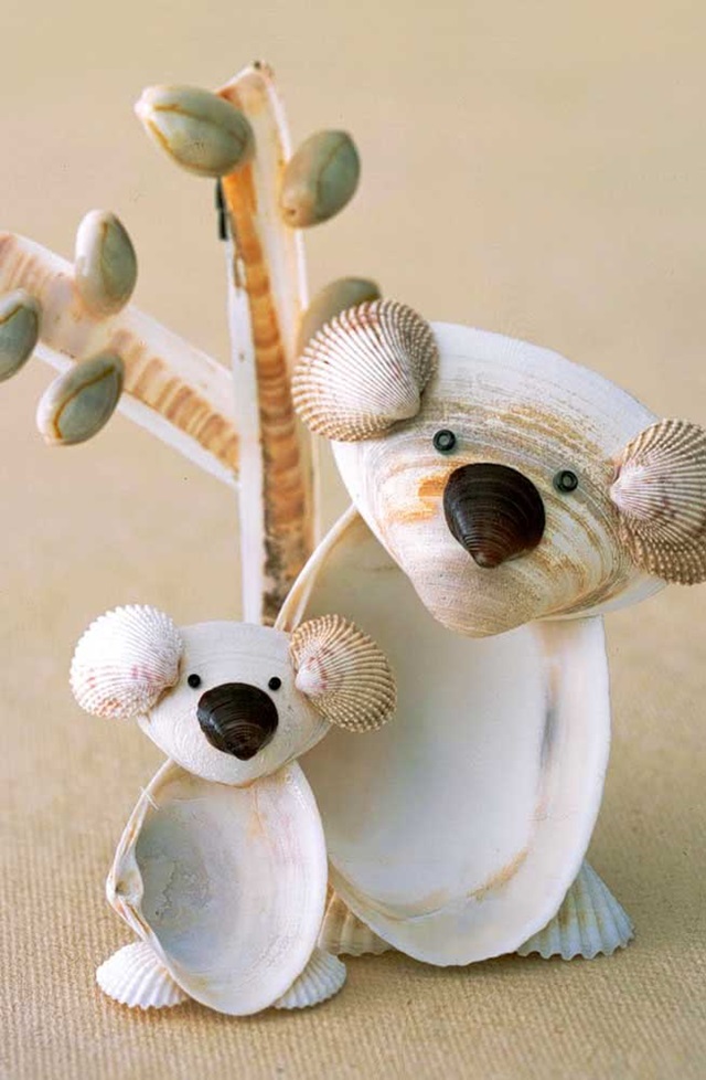 decoração com conchas do mar